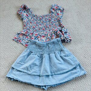 Vignette summer floral skort set